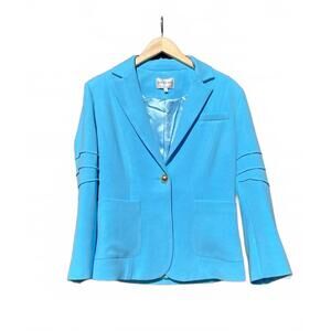 NEW PATTY KIM women's holly notch jacket in blue